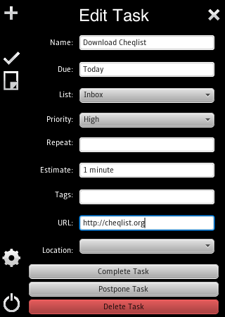 Task List